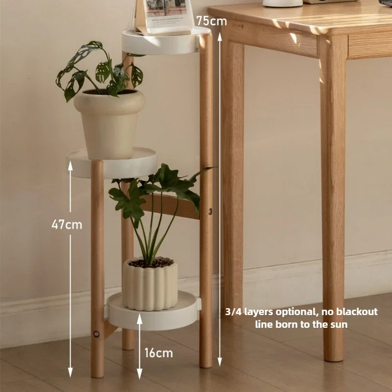 Indoor Herb Garden - 원목 계단식 화분대 삼각형 보강 꽃