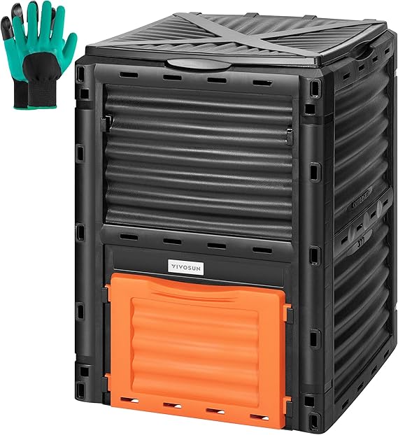 Compost Bin - 대용량 갤런 야외 퇴비통, 간편한 조립으로
