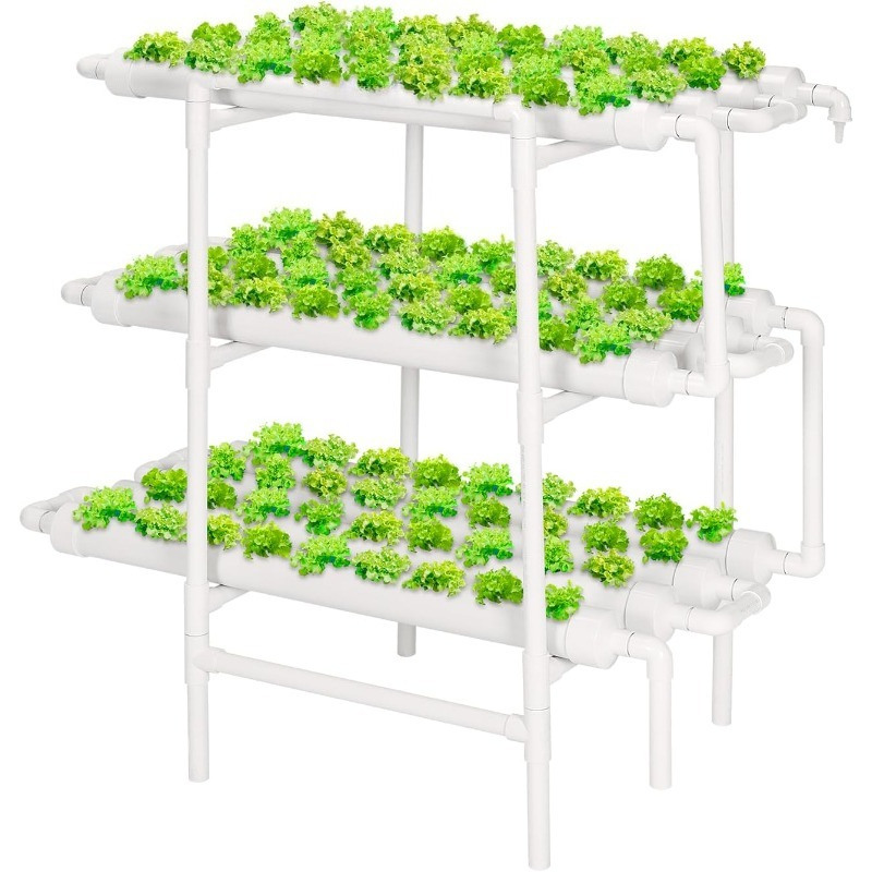 수직 수경 재배 시스템, 다층 파이프형 재배대, 잎채소 - Hydroponic Kit 리뷰 및 가격