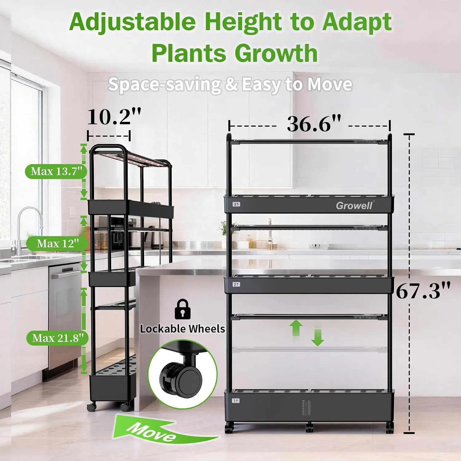 대형 수경재배 시스템 키트, 90개의 화분이 있는 수직 - Hydroponic Kit 리뷰 및 가격